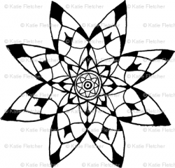 Mandala - 8 point Black & White wallpaper - jelliclestudio ...