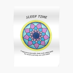 Sleep time Mandala (affirmation) | Poster
