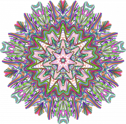 Clipart - Prismatic Line Art Mandala No Background