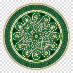 Round green mandala logo, Islamic geometric patterns Islamic ...