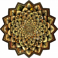 Clipart - Prismatic Floral Mandala III 6