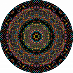 Clipart - Prismatic Geometric Mandala 2
