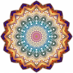 Clipart - Prismatic Mandala Line Art 10 No Background