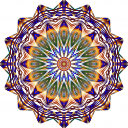 Clipart - Prismatic Mandala Line Art 8 No Background