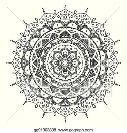 Vector Illustration - Mandala. indian antistress medallion ...