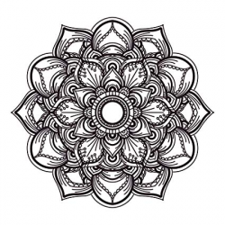 Amazon.com: Black and White Mandala Flower #22 Vinyl Sticker ...
