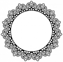 Mandala Lace - decorative frame png download - 1441*1433 ...