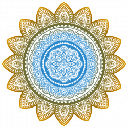 Blue Gold Mandala by Alchemistress666 | Aa Mandalas, dots, points ...