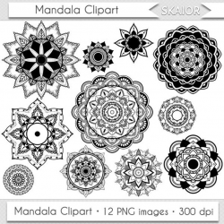 Mandala Clipart Vector Mandala Clip Art Henna Tattoo Lotus Flower Clipart  Digital Mandala Scrapbooking Tribal Oriental