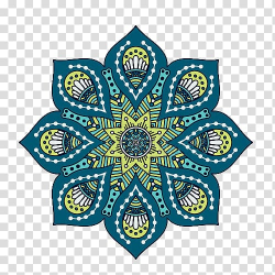 Mandala Islam Ornament Motif, An Islamic pattern of blue ...