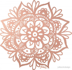 Rose Gold Mandala Flower' Sticker by julieerindesign | Buy ...