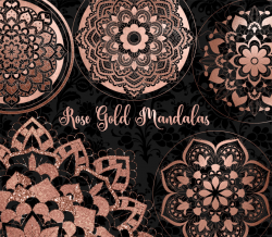 Rose Gold Mandala Clipart