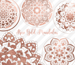 Rose Gold Mandala Clipart