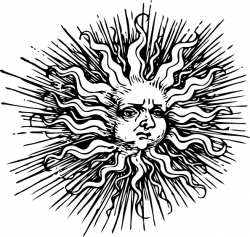 sun face art | Ornate Sun clip art - vector clip art online, royalty ...