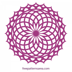 Geometric Lotus Pattern | FreePatternsArea