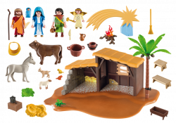 PLAYMOBIL Christmas Nativity Stable with Manger 5588 – Toys2Learn