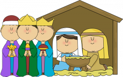 Nativity Scene with Wise Men Clip Art - Nativity Scene with ...