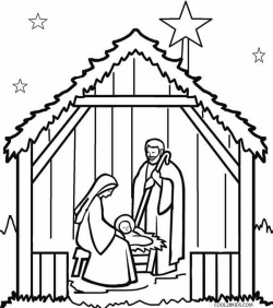 Printable Nativity Scene Coloring Pages for Kids ...