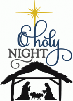 O holy night with nativity | holidaze | Nativity silhouette ...