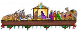 Mantle clip art christmas with nativity scene - ClipartBarn