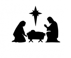 Nativity Manger Scene, Vinyl Christmas Decoration, Vinyl ...