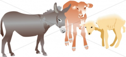 Nativity Stable Animals | Manger Clipart