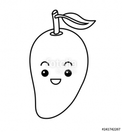 Coloring book, Mango with a cute face