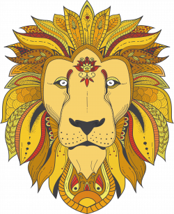 Lionhead rabbit Lion's Head Illustration - National spirit lion head ...