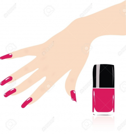 Manicure Hand Clipart - Letters
