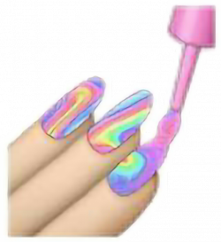 nails holographic emoji prettyinpink...