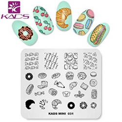 KADS Nail Art Stamping Plates Food Pattern Cute Stamping Templates Manicure  Print Image Templates(031)