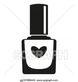 Vector Stock - Black and white nail polish bottle silhouette ...