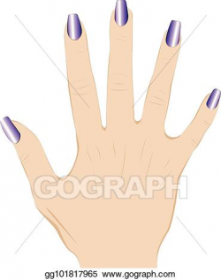 Vector Clipart - Nails with fashion manicure. Vector ...