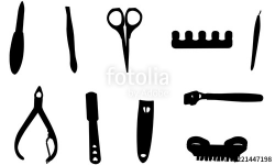 Manicure Pedicure Tools Silhouette, SVG, cricut, Clipart ...