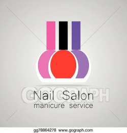 Vector Clipart - Nail salon logo. Vector Illustration ...