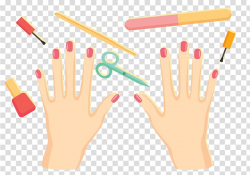Manicure kit illustration, Manicure Nail art Pedicure ...