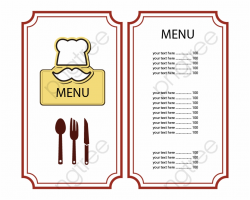 Restaurant Menu Design, Transparent Png Download For Free ...
