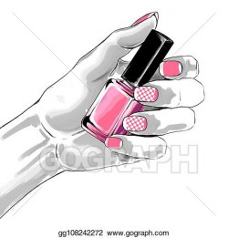 EPS Illustration - Woman hand with a beautiful french ...