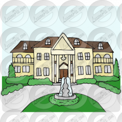 Mansion Picture for Classroom / Therapy Use - Great Mansion Clipart