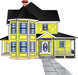Mansion clipart home - Pencil and in color mansion clipart home