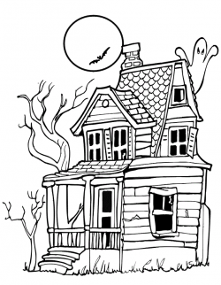 Childfree Haunted House Coloring Pages | Projects to Try ...