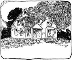Two Story House on Fire | ClipArt ETC