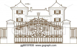 Vector Stock - Design behind the castle gate. Clipart ...