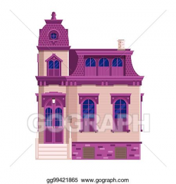 Vector Illustration - Old victorian mansion building. EPS ...