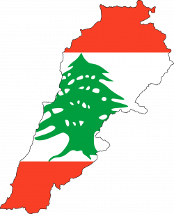 Lebanon Flag Map • Mapsof.net