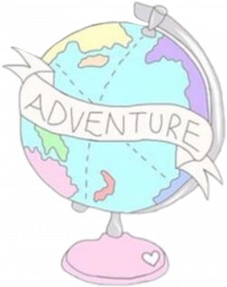 adventure maps pink colorful cute heart globe tumblr...