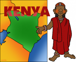 Africa Clip Art by Phillip Martin, Kenya Map