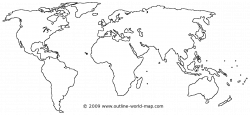 Blank maps of the world with transparent areas | Outline world map ...