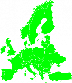 Europe Map Green Clip Art at Clker.com - vector clip art online ...