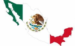 Clipart - Mexico Flag Map